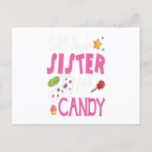 Will Trade Sister for Candy Glad påsk Day Gift Vykort