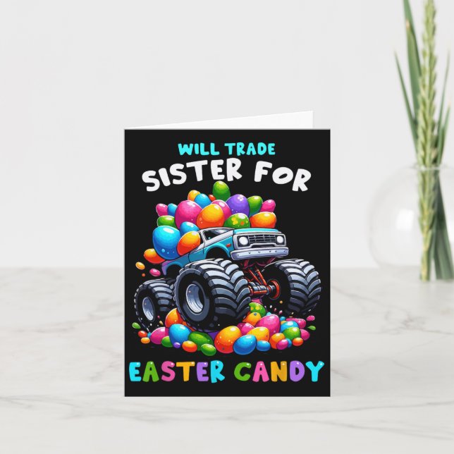Will Trade Sister for Påsk Candy I Funny Egg Hun Kort (Framsida)