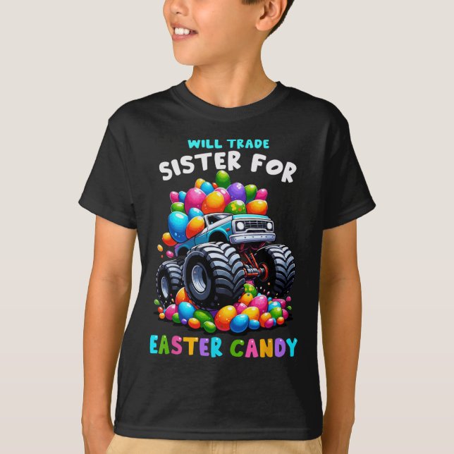 Will Trade Sister for Påsk Candy I Funny Egg Hun T Shirt (Framsida)