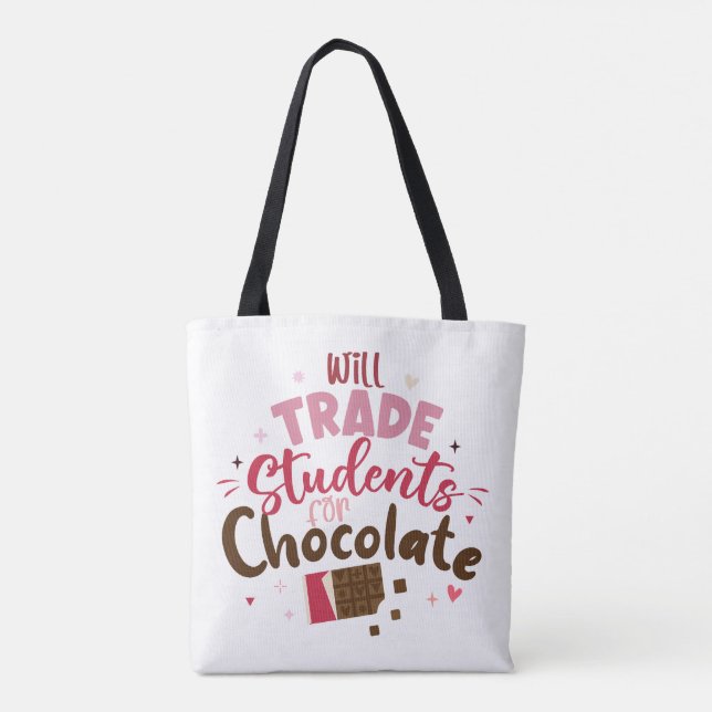 Will Trade Studenter för Chocolate Funny Valentine Tygkasse (Baksida)