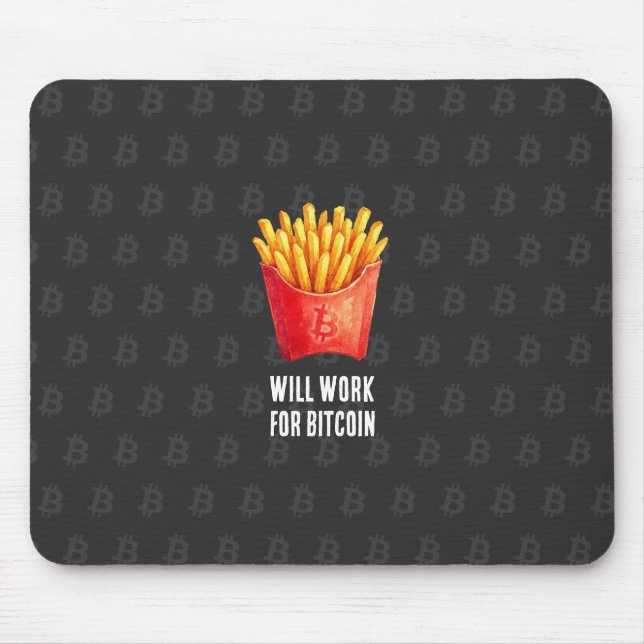 Will Work For Bitcoin (Black) Musmatta (Framsidan)