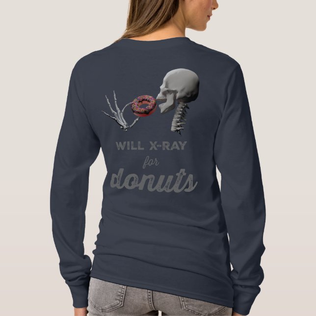 Will X-Ray för Donuts och strålningssymbol T Shirt (Baksida)