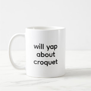 Will Yap Om Croquet Älskare Rolig Kaffemugg