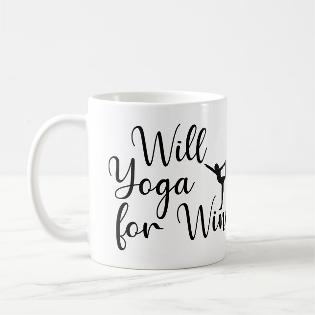 Will Yoga för Vin Kaffemugg (Vänster)
