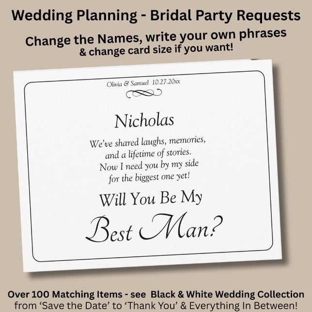 Will You Be My Best Man? Black White Infinity (Skapare uppladdad)