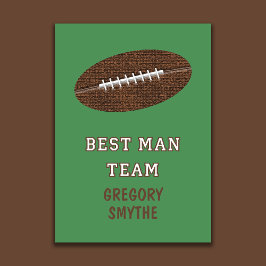 Will You Be My Best Man Football Card Inbjudningar