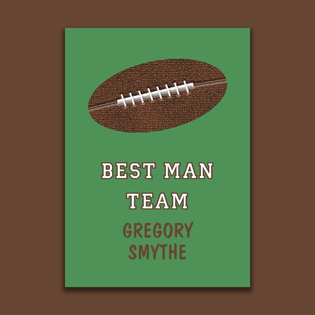 Will You Be My Best Man Football Card Inbjudningar (Skapare uppladdad)
