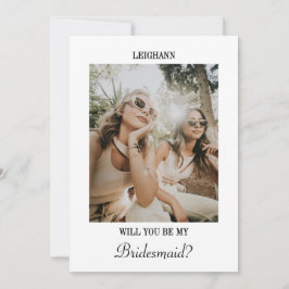 Will You Be My Bridesmaid Bridesmaid Proposal Card Inbjudningar