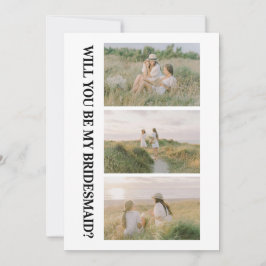 Will You Be My Bridesmaid Bridesmaid Proposal Card Inbjudningar