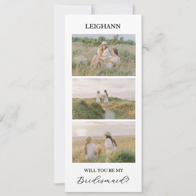 Will You Be My Bridesmaid Bridesmaid Proposal Card Inbjudningar (Framsida)