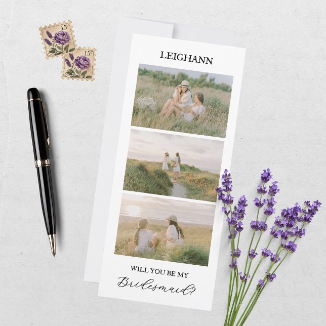 Will You Be My Bridesmaid Bridesmaid Proposal Card Inbjudningar (Skapare uppladdad)