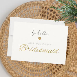 Will you be my bridesmaid card - Bridesmaid gift Julkort
