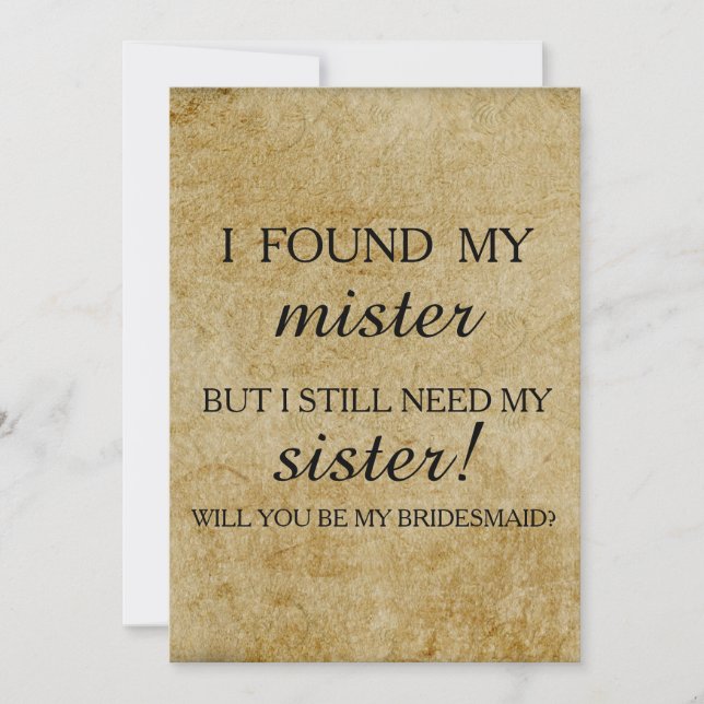 Will you be my bridesmaid? invitation inbjudningar (Framsida)