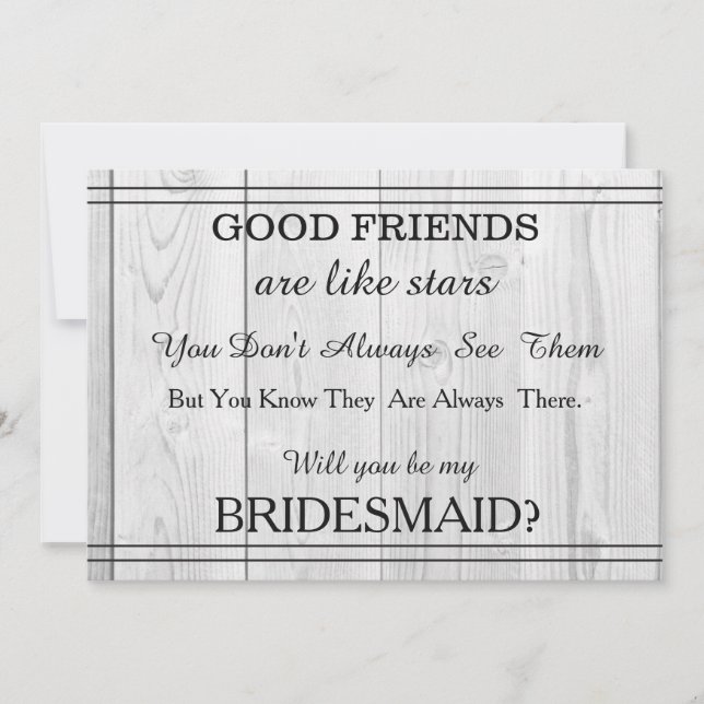 Will you be my bridesmaid? invitation inbjudningar (Framsida)