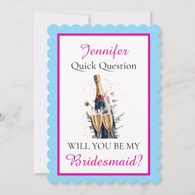 Will you be my Bridesmaid Kort (Framsida)