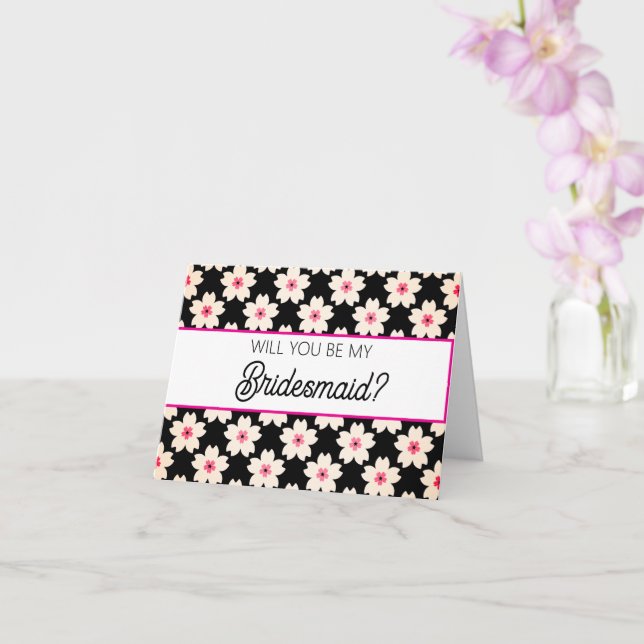 Will you be my Bridesmaid proposal card Kort (Orkide)