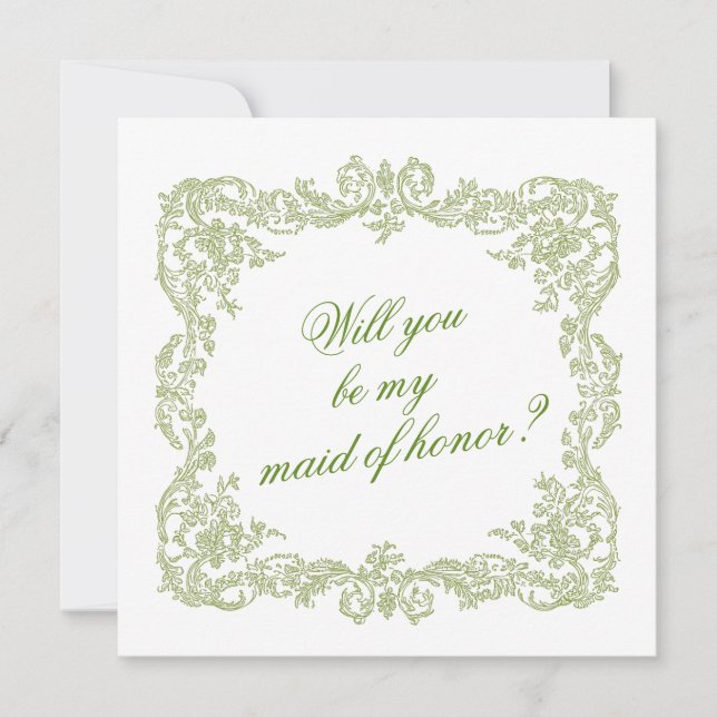 Will You Be My Bridesmaid Proposal Invitation Card (Framsida)