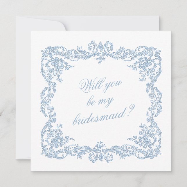 Will You Be My Bridesmaid Proposal Invitation Card (Framsida)