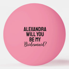 Will You Be My Bridesmaid Proposal Modern Pink Pingisboll