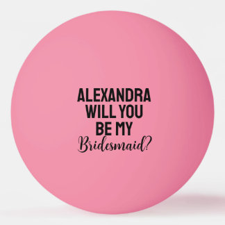 Will You Be My Bridesmaid Proposal Modern Pink Pingisboll