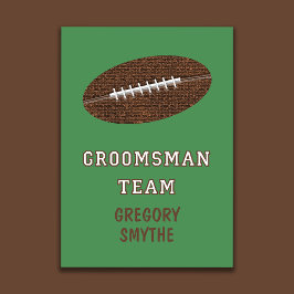Will You Be My Groomsman Football Theme Card Inbjudningar