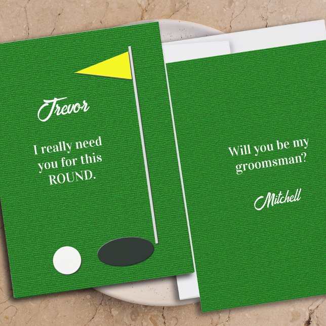 Will You Be My Groomsman Golf Proposal Cards Inbjudningar (Skapare uppladdad)