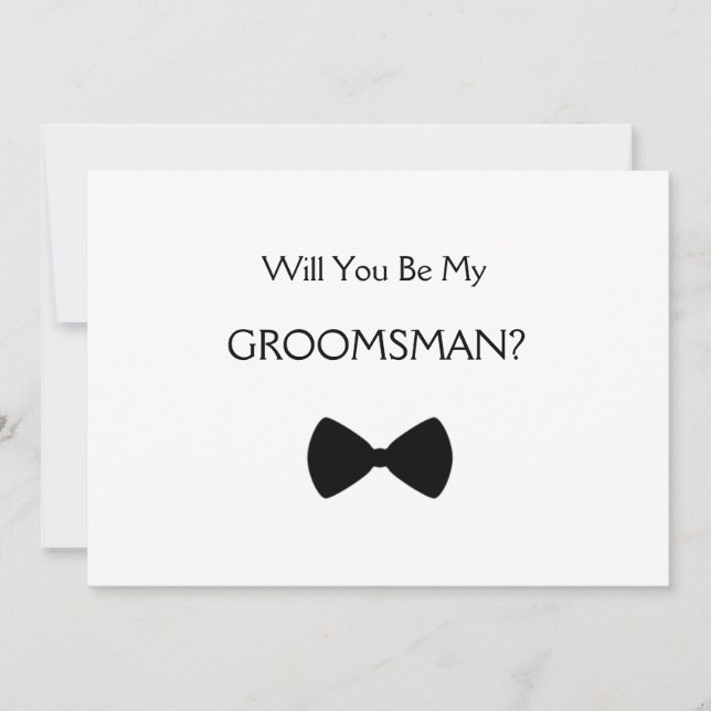 Will you be my groomsman? inbjudningar (Framsida)
