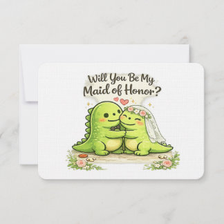 Will you be my maid of honor bridal party proposal inbjudningar