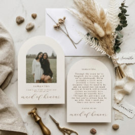 Will You Be My Maid Of Honour Photo Proposal Card Inbjudningar