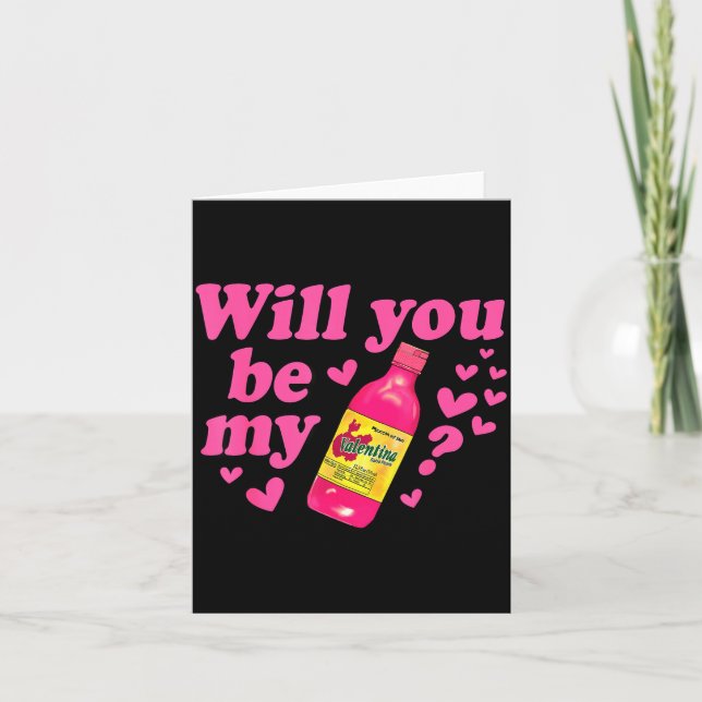 Will You Be My Valentina Salsa Meme Mexican Valent Kort (Framsida)