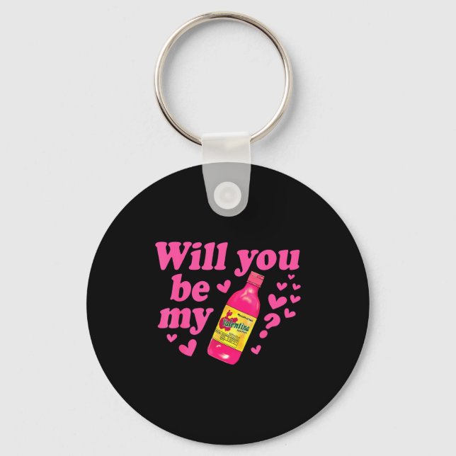Will You Be My Valentina Salsa Meme Mexican Valent Nyckelring (Framsida)