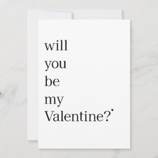 Will you be my Valentine? - card Julkort