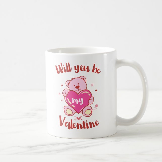 Will you be my valentine kaffemugg (Höger)