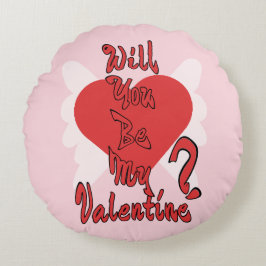 Will You Be My Valentine? Rund Kudde