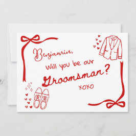 Will you be our Groomsman Card Invitation Inbjudningar