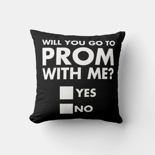 Will You Go To Prom With Me Promposal Print Kudde (Framsida)