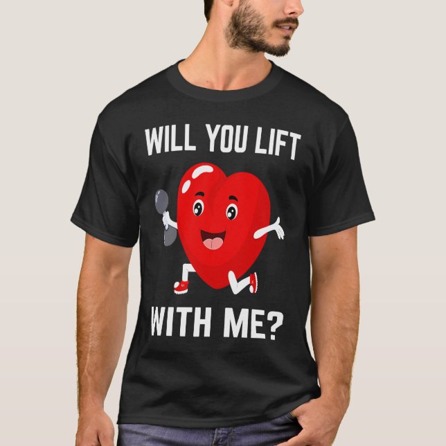 Will You Lift Gym Couple Bodybuilding Workout Powe T Shirt (Framsida)