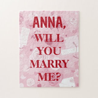 Will You Marry Me Custom Names Puzzle Pussel