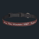Will you marry me? Proposal dog collar Halsband Husdjur<br><div class="desc">Unique way to propose while walking the dog or if you give a new pet as a proposal. Will you marry me? Please say YES! has a black background with tiny red hearts and lettering in white.</div>