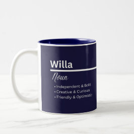 Willa Personalized Name Coffee Mug Två-Tonad Mugg