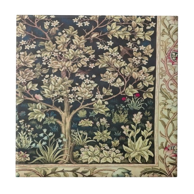 Willam Morris vackra design och kreationer,Vint Kakelplatta (Framsidan)