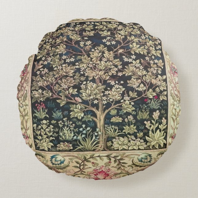 Willam Morris vackra design och kreationer,Vint Rund Kudde (Framsidan)