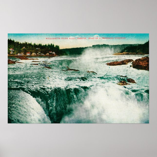 Willamette Falls i Portland Poster (Framsidan)