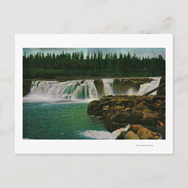 Willamette Falls i Portland Vykort (Framsida)