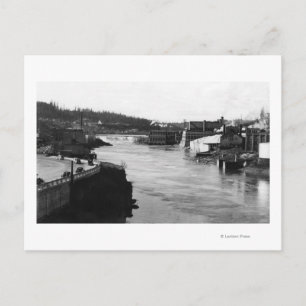 Willamette Falls och Pappra Mills Oregon City Vykort