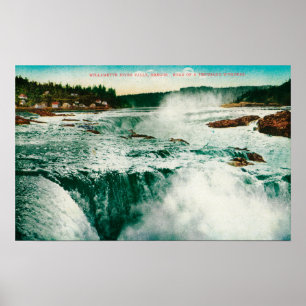 Willamette nedgångar i Portland Poster