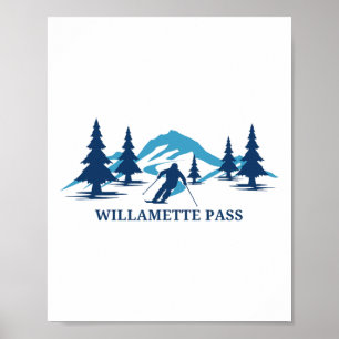 Willamette P Oregon Skidort Skidåkning Skidåkare Poster