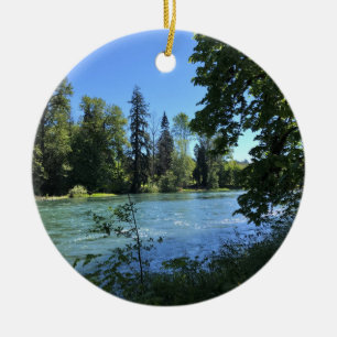 Willamette River, OR Julgransprydnad Keramik