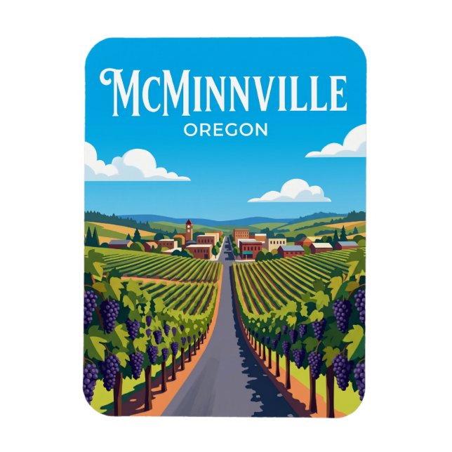 Willamette Valleyleden USA Magnet (Vertikal)