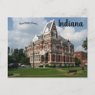 Willard Bibliotek Evansville Indiana Vykort